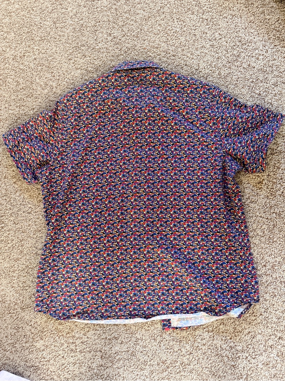 Title: Robert Graham Multicolor Sheep Print Short Sleeve Shirt Men’s 2XL - Picture 5 of 5